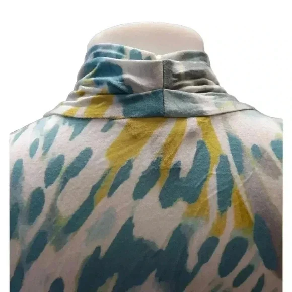 Tommy Bahama Tie Dye Floral Stretch Wrap Style  Stretch Top Size Small - Picture 6 of 9